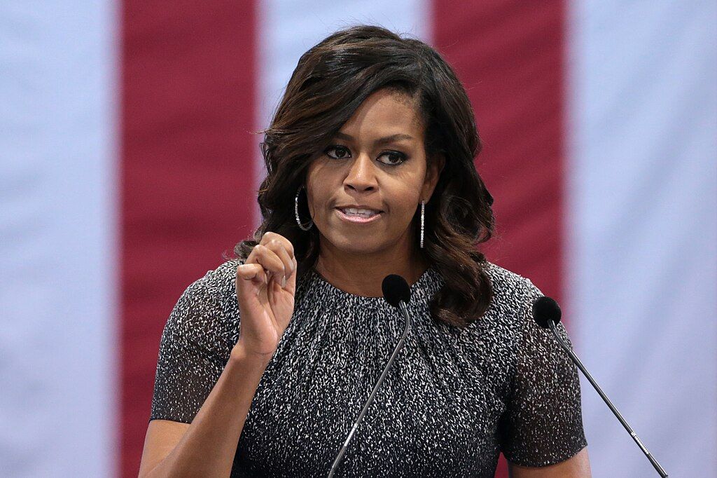 Former First Lady, Michelle Obama, speaking with supporters of former Secretary of State Hillary Clinton in Phoenix in October 2016. Gage Skidmore / Creative Commons